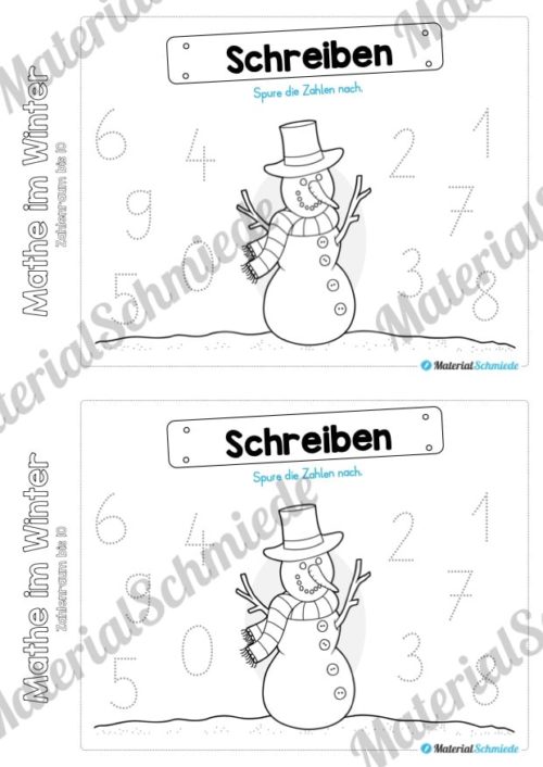 Mini-Heft: Mathe im Winter (Zahlenraum bis 10) - Vorschau 02