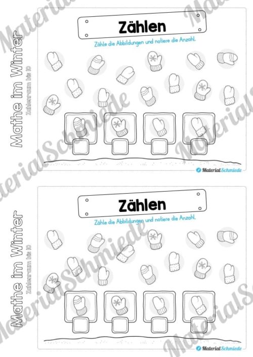 Mini-Heft: Mathe im Winter (Zahlenraum bis 10) - Vorschau 05