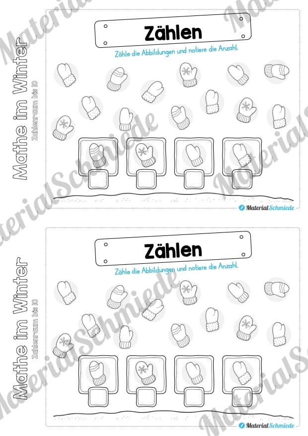 Mini-Heft: Mathe im Winter (Zahlenraum bis 10) – Vorschau 05