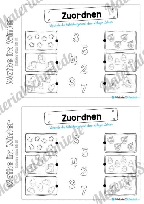 Mini-Heft: Mathe im Winter (Zahlenraum bis 10) - Vorschau 07