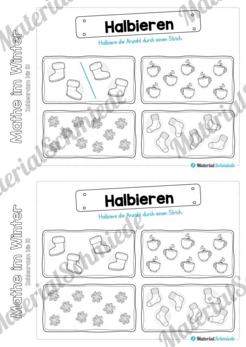 Mini-Heft: Mathe im Winter (Zahlenraum bis 10) - Vorschau 08