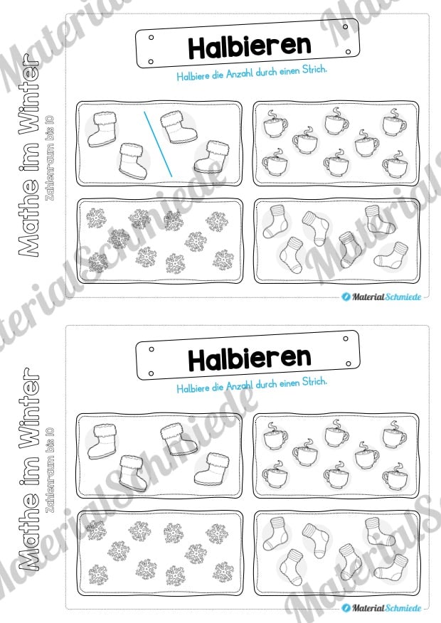 Mini-Heft: Mathe im Winter (Zahlenraum bis 10) – Vorschau 08