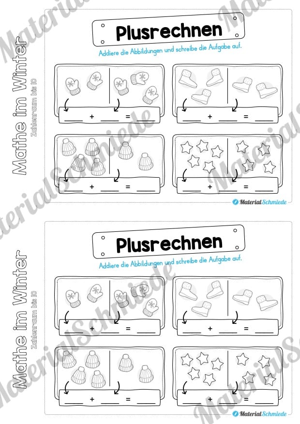 Mini-Heft: Mathe im Winter (Zahlenraum bis 10) – Vorschau 09