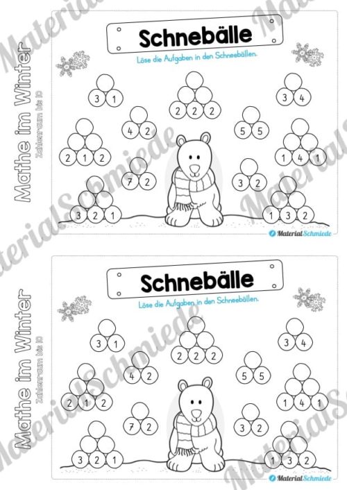 Mini-Heft: Mathe im Winter (Zahlenraum bis 10) - Vorschau 11