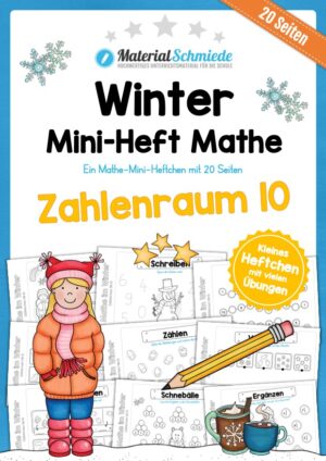 Mini-Heft: Mathe im Winter (Zahlenraum bis 10)