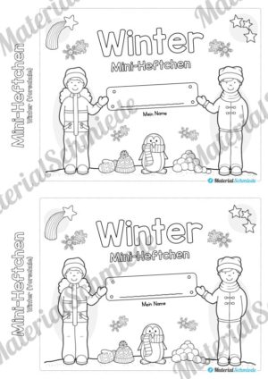 Mini-Heft: Winter Vorschule – 20 Arbeitsblätter (Vorschau 01)