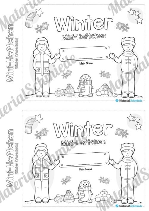 Mini-Heft: Winter Vorschule - 20 Arbeitsblätter (Vorschau 01)