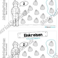 Mini-Heft: Winter Vorschule - 20 Arbeitsblätter (Vorschau 03)