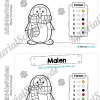 Mini-Heft: Winter Vorschule - 20 Arbeitsblätter (Vorschau 08)