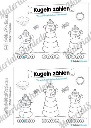 Mini-Heft: Winter Vorschule – 20 Arbeitsblätter (Vorschau 13)