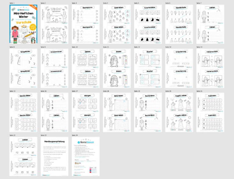 Mini-Heft: Winter Vorschule (Überblick)