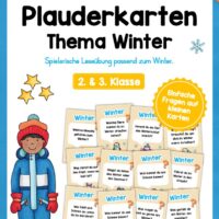 Plauderkarten: Thema Winter (Lesespiel)