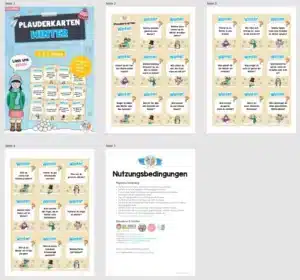 Plauderkarten: Thema Winter (Lesespiel) – Überblick