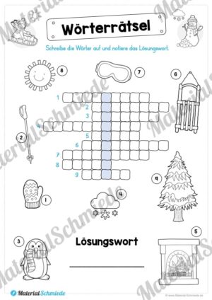 15 Rätsel zum Winter (Wörterrätsel)