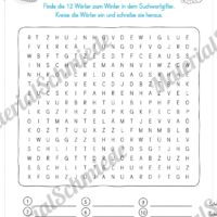 15 Rätsel zum Winter (Suchsel / Suchwortgitter)