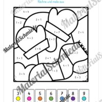 Rechenmalblätter Winter: Zahlenraum 10 (Vorschau 03)