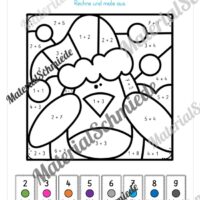 Rechenmalblätter Winter: Zahlenraum 10 (Vorschau 06)