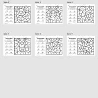 8 Rechenmalblätter Winter: Zahlenraum 100 (Überblick)