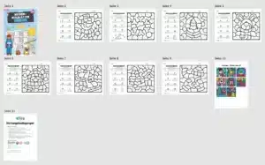 8 Rechenmalblätter Winter: Zahlenraum 20 (Überblick)