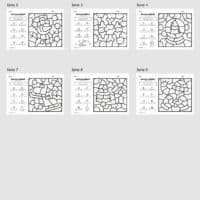 8 Rechenmalblätter Winter: Zahlenraum 20 (Überblick)