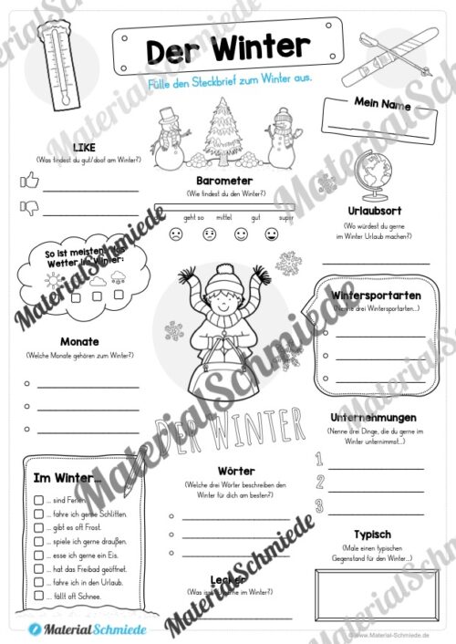 12 Steckbriefe zum Winter (Vorschau 01)