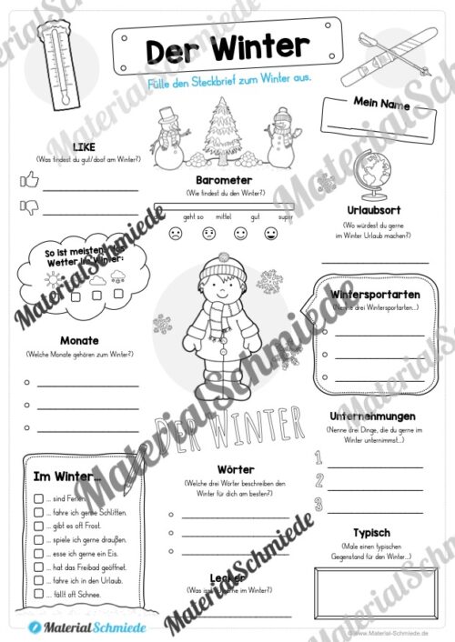 12 Steckbriefe zum Winter (Vorschau 09)