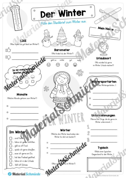 12 Steckbriefe zum Winter (Vorschau 10)