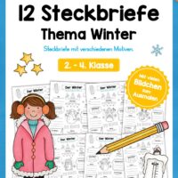 12 Steckbriefe zum Winter (2. - 4. Klasse)