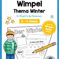 Wimpel zum Winter (2. - 4. Klasse)