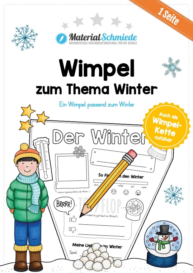 Wimpel / Wimpelkette zum Winter