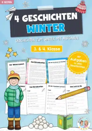 4 Wintergeschichten mit Aufgaben