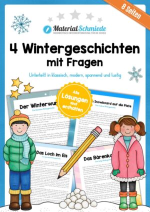 4 Wintergeschichten mit Aufgaben