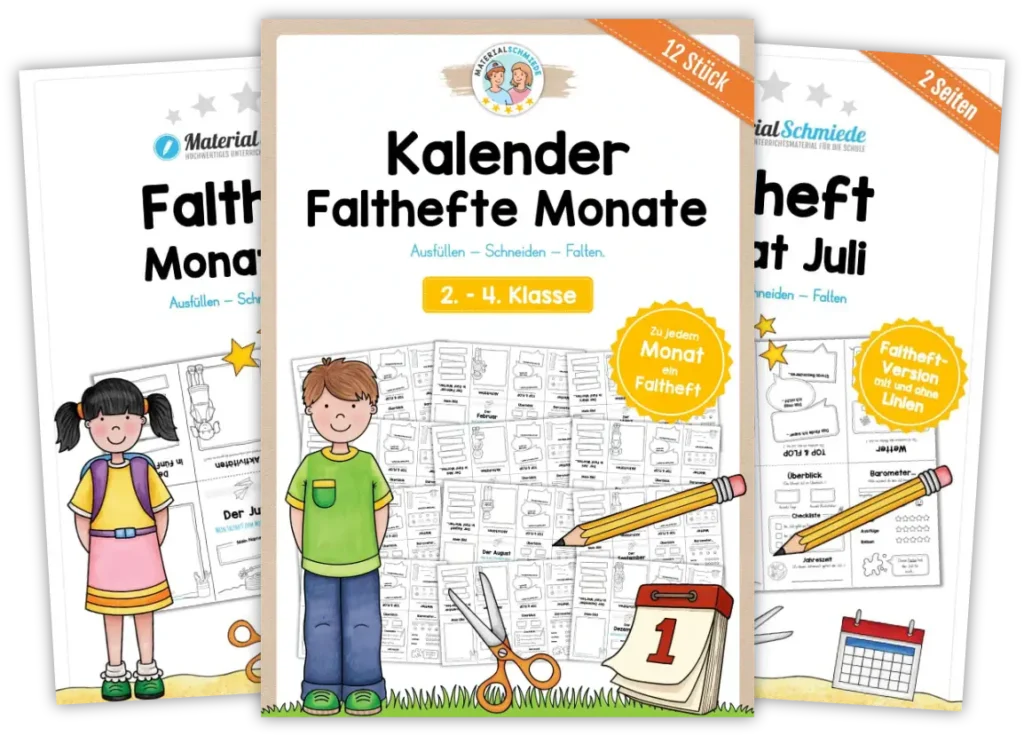 Unterrichtsmaterial Falthefte - Arbeitsblätter und Vorlagen (Vorschule & 1. - 4. Klasse)