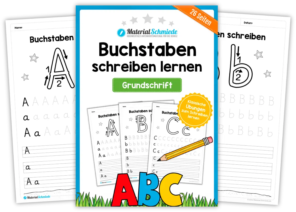 Unterrichtsmaterial Grundschrift für die 1. Klasse (Arbeitsblätter & Übungen)