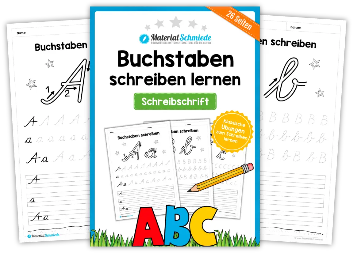 Unterrichtsmaterial Schreibschrift für die 1. Klasse (Arbeitsblätter & Übungen)