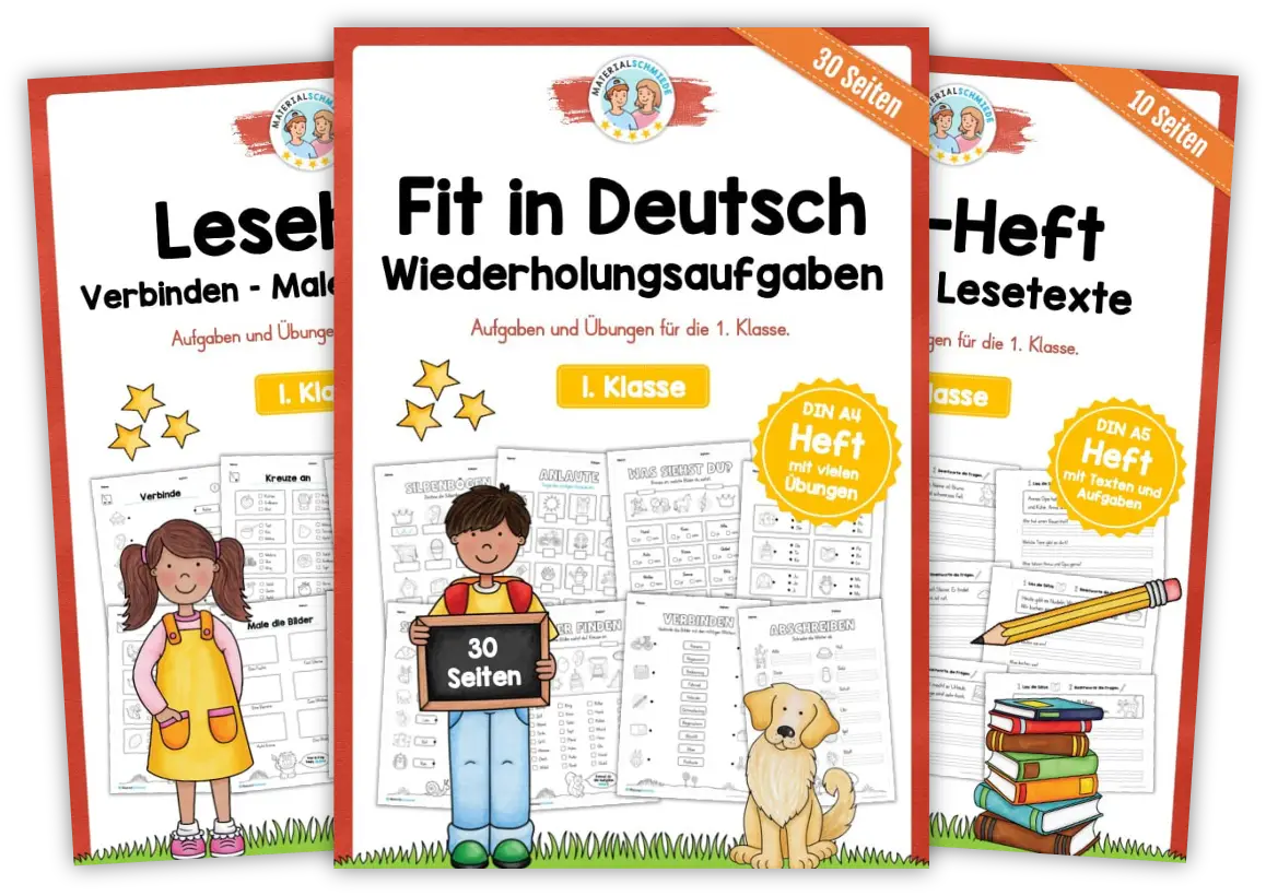 Unterrichtsmaterial Deutsch 1. Klasse - Arbeitsblätter & Übungen (als PDF zum Download)