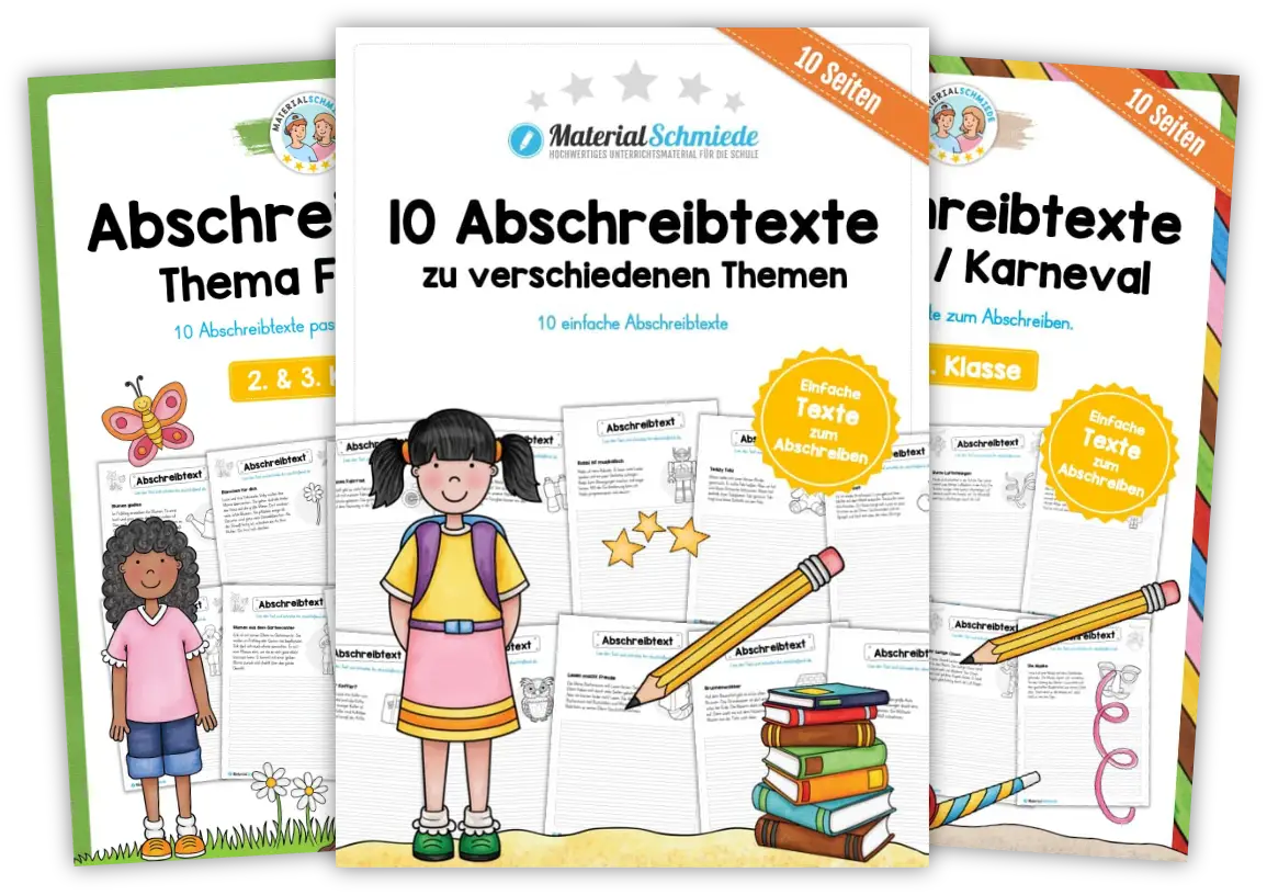 Abschreibtexte für den Deutschunterricht - Arbeitsblätter und Übungen (2. - 4. Klasse)
