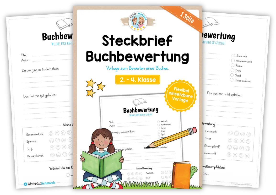 Buchwertungen für den Deutschunterricht - Arbeitsblätter und Übungen (2. - 4. Klasse)