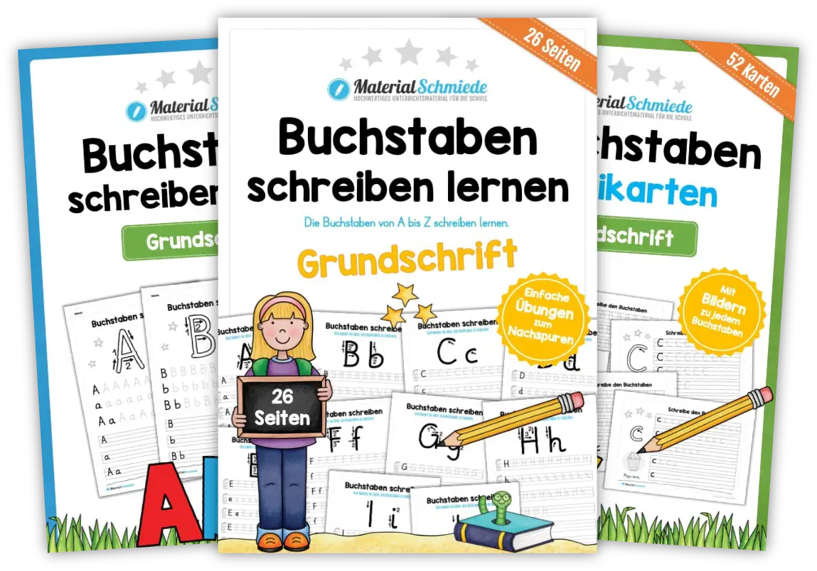 Unterrichtsmaterial Grundschrift - Arbeitsblätter und Übungen zum Buchstaben schreiben lernen (1. Klasse)