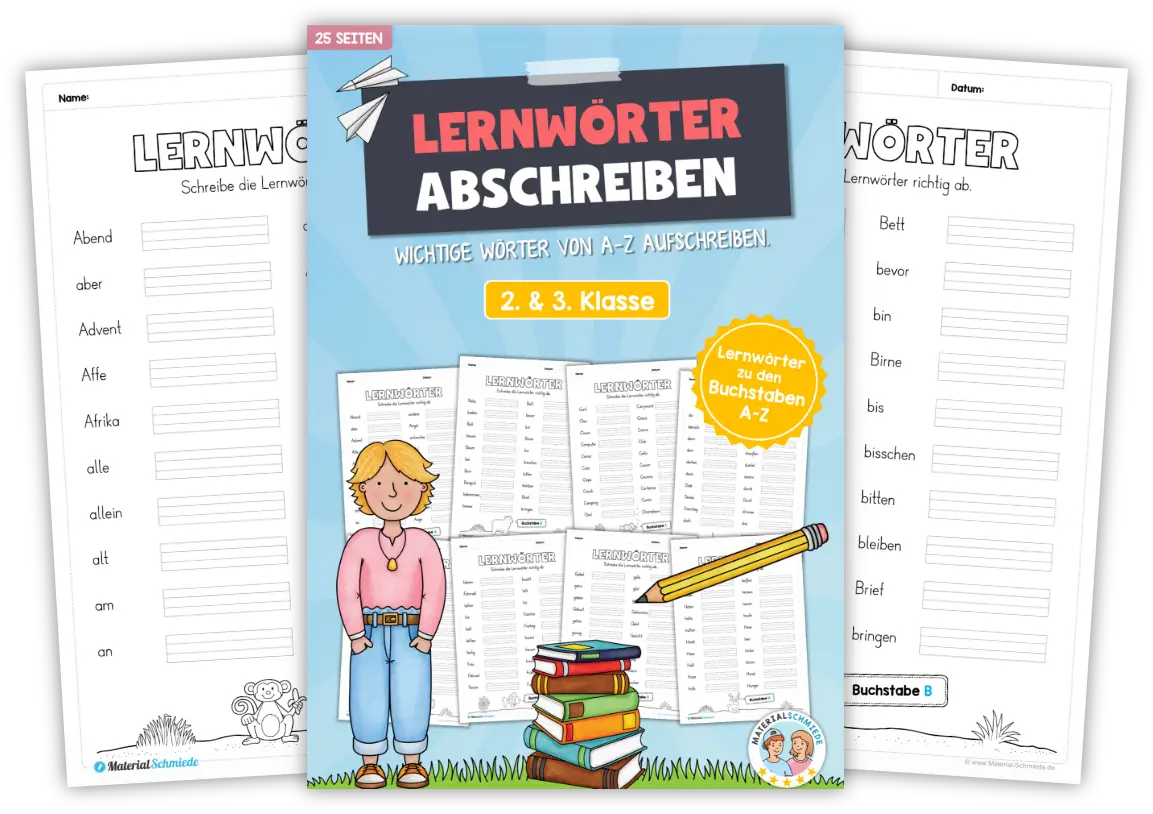 Unterrichtsmaterial zu Lernwörtern (Deutsch 2. & 3. Klasse)