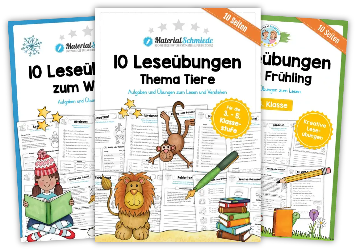 Unterrichtsmaterial zum Lesen & Verstehen (Deutsch 3. - 5. Klasse)
