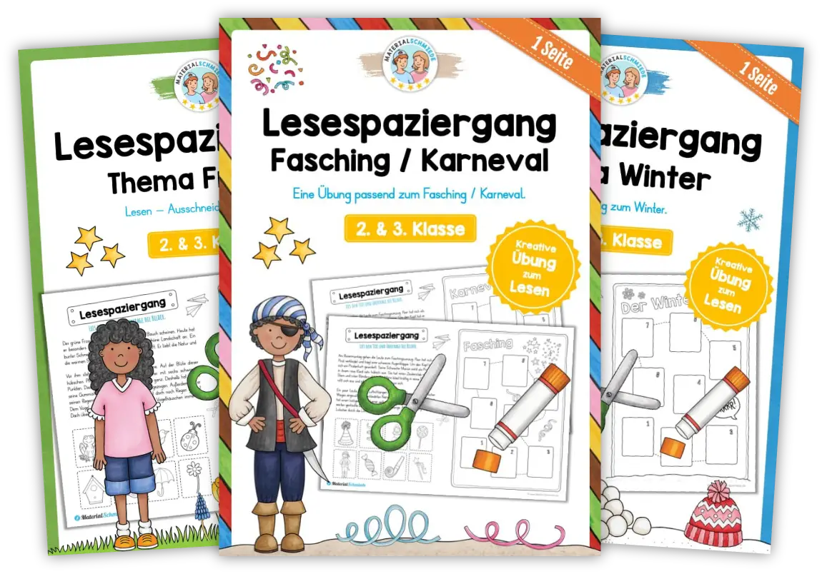 Unterrichtsmaterial zu Lesespaziergängen (Deutsch 2. - 4. Klasse)