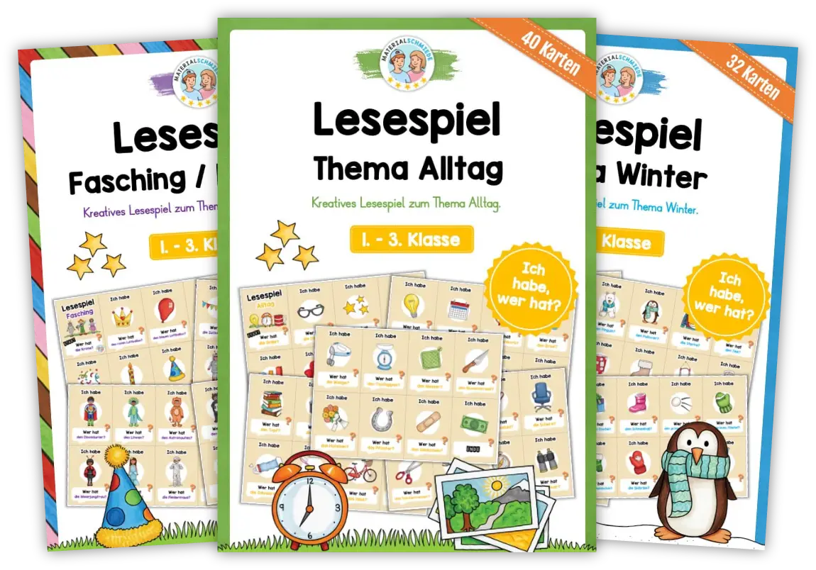 Lesespiele für den Deutschunterricht (1. - 4. Klasse)