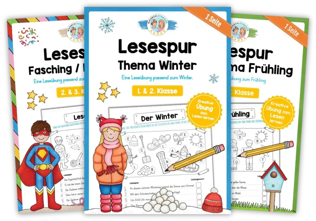 Lesespuren für den Deutschunterricht (Arbeitsblätter und Übungen für die 1. - 4. Klasse)