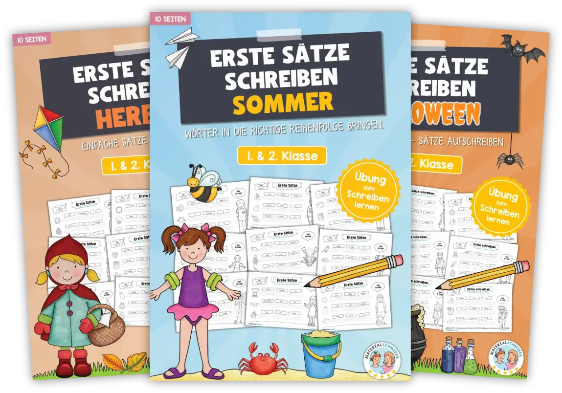 Unterrichtsmaterial Schüttelsätze - Arbeitsblätter und Übungen (Deutsch 1. & 2. Klasse)
