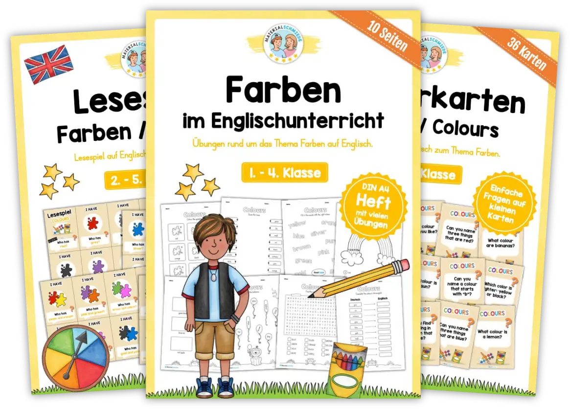 Unterrichtsmaterial Englisch: Farben / Colours - Arbeitsblätter und Übungen (3. & 4. Klasse)