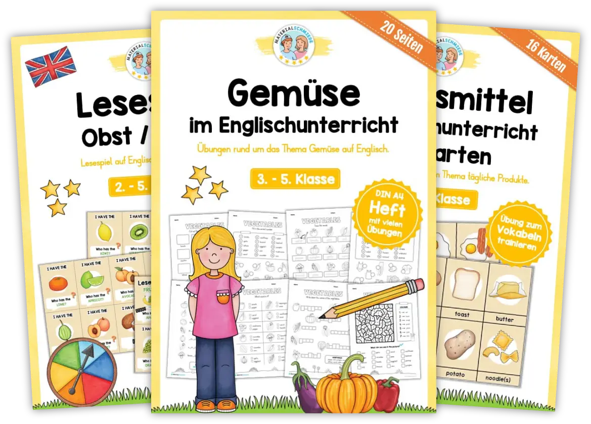 Unterrichtsmaterial Englisch: Essen / Food - Arbeitsblätter und Übungen (3. & 4. Klasse)