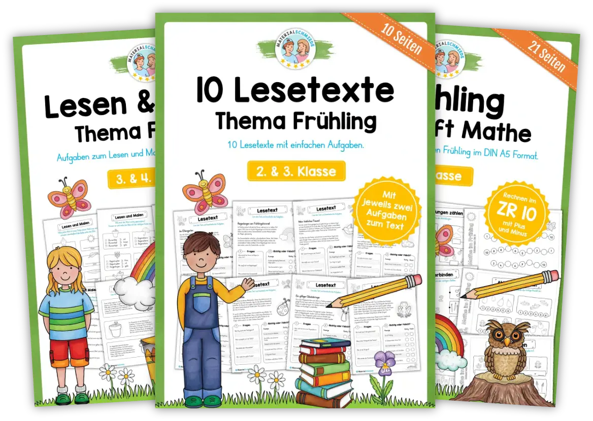 Unterrichtsmaterial Frühling - Arbeitsblätter und Übungen (Vorschule & 1. - 4. Klasse)
