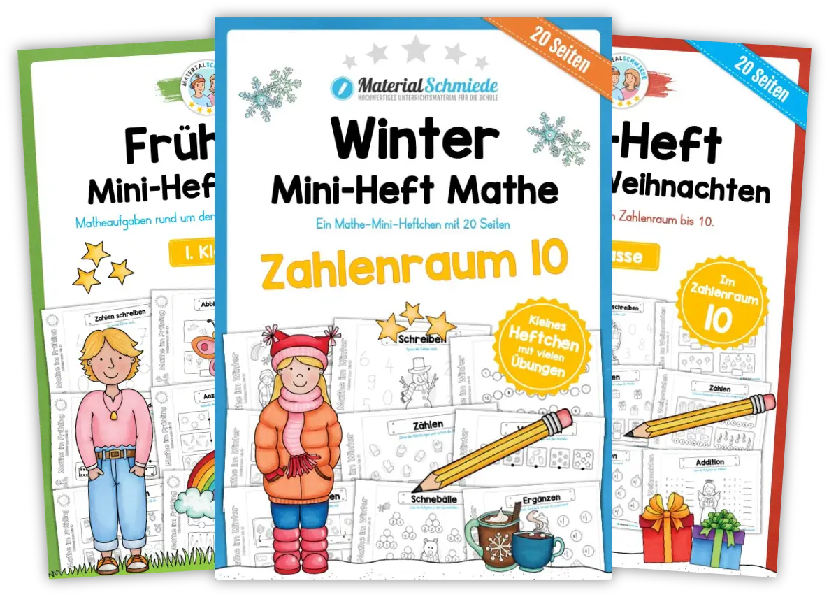 Unterrichtsmaterial Mathe Jahreskreis - Arbeitsblätter und Übungen (Mathe 1. Klasse)
