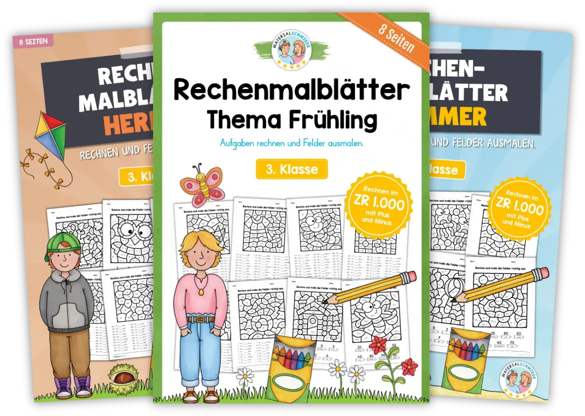 Unterrichtsmaterial Mathe Jahreskreis - Arbeitsblätter und Übungen (Mathe 3. Klasse)